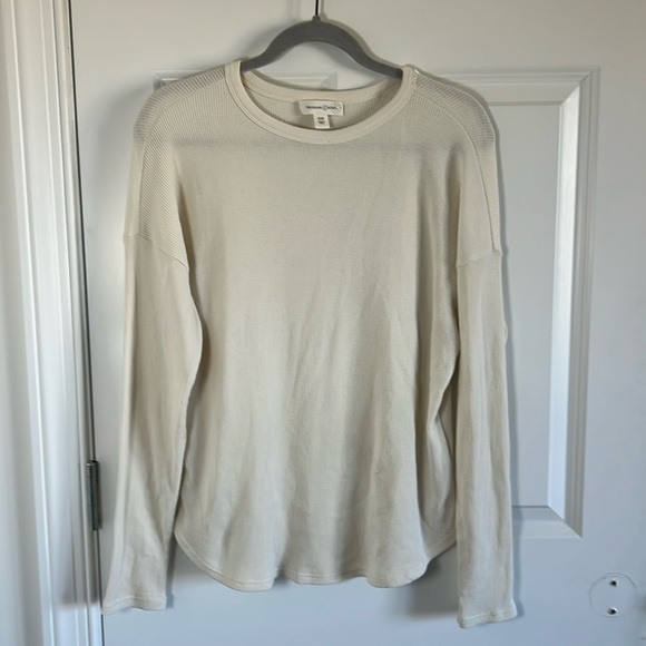 Treasure & Bond Oversize Cotton Blend Thermal Knit Top Size XXS - Picture 1 of 7